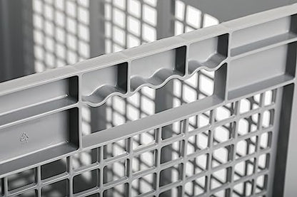 Hudson Exchange 24 x 16 x 12" Mesh Straight Wall Handled Storage Container Tote, Gray - size: 1 Pack