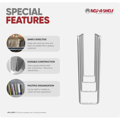 Rev-A-Shelf Baking Sheet Organizer for Wall or Base Kitchen Cabinets - size: 1 Pack