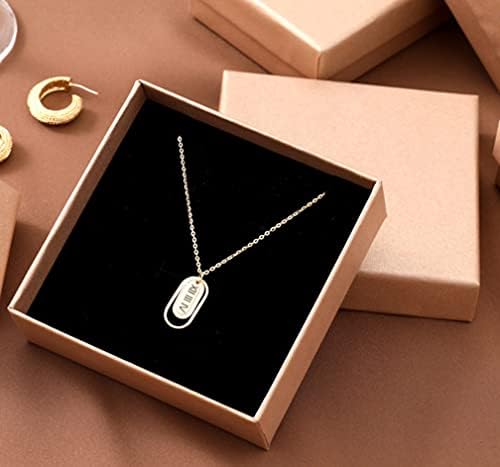HomeImpel 12 Packs Kraft Paper Jewelry and Retail Boxes, 2.76 x 2.76 x 1.18-inches, Mache Earring Pendant Necklace Boxes, Square Cardboard Jewelry Boxes Cotton Filled (Champagne) - color: Champagne