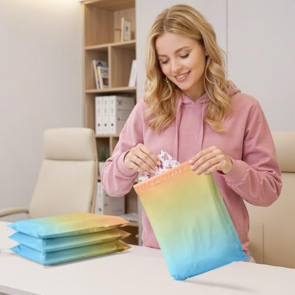 Metronic Cute Poly Mailers 10x13" 50pc Small Shipping Bags Self Seal - color: OrangeBlue, size: 10x13" 50PC