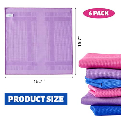 JOYMOOP Microfiber Cleaning Cloth, 5 Piece Set, Extra Large, Multi Color - color: T