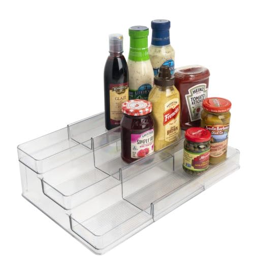 Dial Industries 3 Tier Expandable Kitchen Cabinet Shelf Organizer, Clear - size: Small