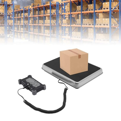 Digital Shipping Postal Scale, 440LBS Weight Commercial Stainless Steel Digital Mail Parcel Scale Multiple Shipping Scale with LCD Display& Extended Cord for Business, Warehouse, Home