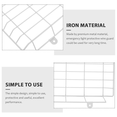 BESPORTBLE Exit Light Protective, Emergency Light Wall Wire Cages, Emergency Sign Protector Damage Wire Guard for Exit for Schools, Offices, and Public Spaces