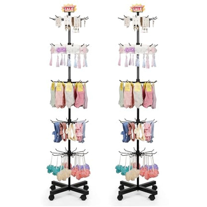 5 Tier Retail Display Stand Store Display Rack, Black, 2pcs - color: Black 2pcs