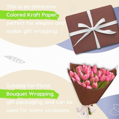 SMART&CASUAL 15" x 450" (37.5') Kraft Paper Roll for Art Craft Supplies Gift Wrapping Moving Packing Painting Drawing Paint Easel Poster Chart Paper (Coffee, 15" W x 450" L (37.5')) - color: Coffee, size: 15"W x 450"L ( 37.5' )