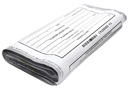 Secur-Pak Deposit Bags - Pack of 100 - Bill Capacity - color: White, size: 15x20 (6000 cap)