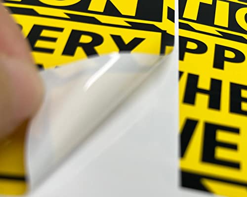 4 Pack Caution Slippery When Wet Floor Labels for Business 4x6 Inch