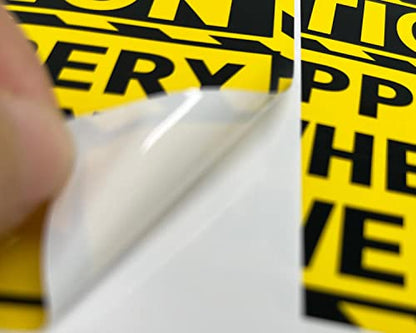 4 Pack Caution Slippery When Wet Floor Labels for Business 4x6 Inch