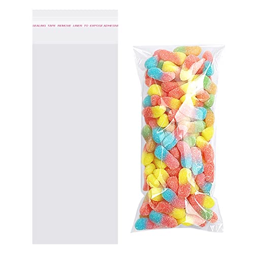 Morepack 3x7 In Cookie Bags Clear Self Sealing Cellophane Treat Bags 200Pcs - size: 3" x 7" (Pack of 200)