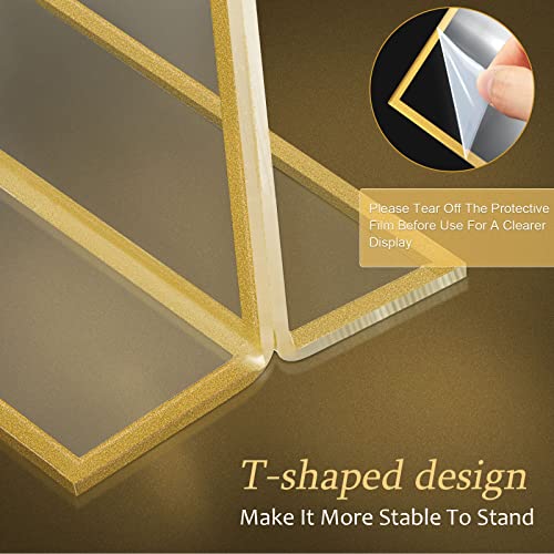 Hoteam 24 Pack 4 X 6 Inch Gold Acrylic Sign Holder Picture Frame - size: 4 x 6 Inch