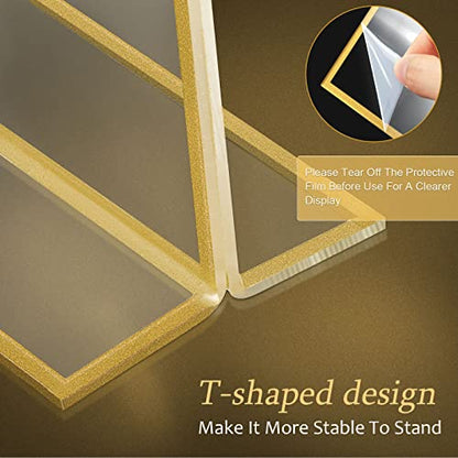 Hoteam 24 Pack 4 X 6 Inch Gold Acrylic Sign Holder Picture Frame - size: 4 x 6 Inch