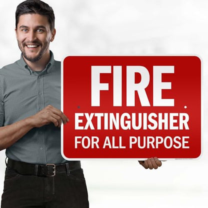 Fire Extinguisher for All Purpose Sign, 18x24 Inches, 3M EGP Reflective .080 Aluminum, Fade Resistant, Made in USA by My Sign Center - size: 18x24 Reflective Aluminum
