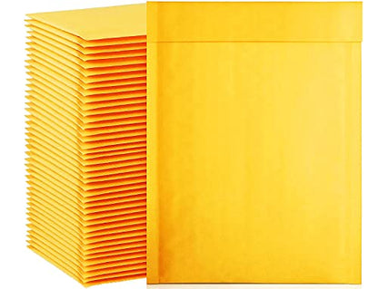 packbabol Kraft Bubble Mailers 6x10 Inch 100 Pcs,Small Self-Sealing Mail Shipping Bags,Yellow Padded Envelopes #0 - size: 6x10-100Pc
