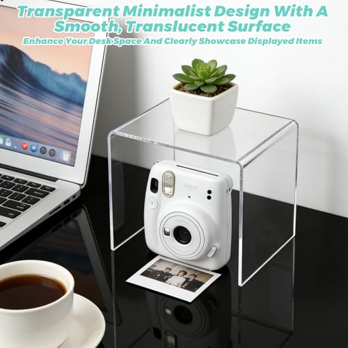 ASelected 5 PCS Clear Acrylic Risers Display Stands, 3/4/5/6/7Inch Square Acrylic Display Risers, Acrylics Stand for Figures, Perfumes, Cupcake, Candy, Dessert, Jewelry