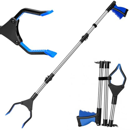 Reacher Grabber Pickup Tool, 40 Inch Grabber Reacher Tool for Seniors, Foldable Reaching Aid with 4.3 Inch Wide Jaw, Trash Picker Upper Grabber, Lightweight Mobility Aid for Elderly - size: 40"