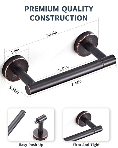 RARXTR Bronze Toilet Paper Holder SUS304 Stainless Steel Double Post Pivoting Toilet Paper Roll Holder Wall Mounted Toilet Tissue Holder for Commercial Bathroom RV Oil Rubbed Bronze - color: Oil Rubbed Bronze