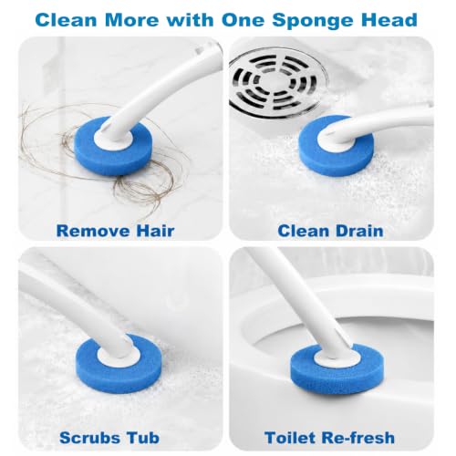 Disposable Toilet Brush and Holder Set with 24 Refills,Toilet Cleaning Wand