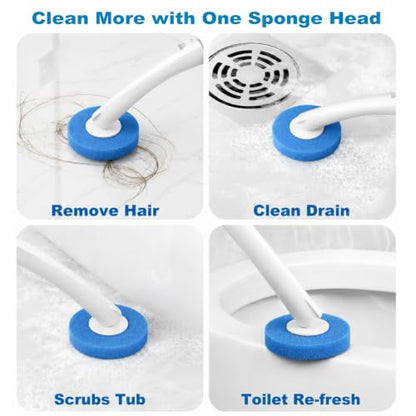 Disposable Toilet Brush and Holder Set with 24 Refills,Toilet Cleaning Wand
