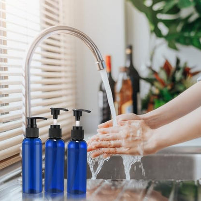 Nuenen 48 Pcs 4oz/120ml Lotion Bottles with Pump, Black and Blue - color: Black and Blue