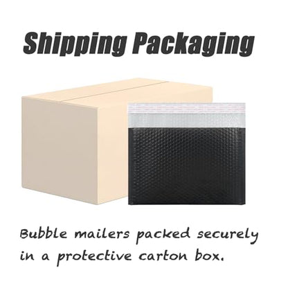 Black Bubble Mailers 13 x 10 + 2.36 Inch, 40 Per Box - size: 13"x10"+2.36"