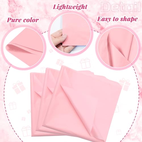 500 Sheets Blush Pink Tissue Paper Bulk 20 x 20 Inch for Fall Wedding Gifts - color: Light Pink, size: 20 x 20 Inch