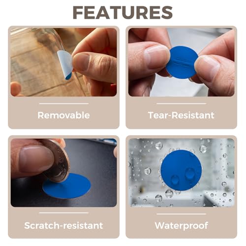 2040 Pcs Dot Stickers 0.4" Color Coding Labels, Blue - color: Blue