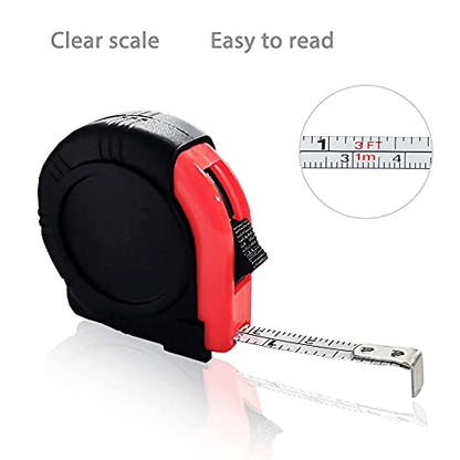 5 Pack Kids Tape Measure 3ft/1m, Retractable Mini Keychain Measuring Tape
