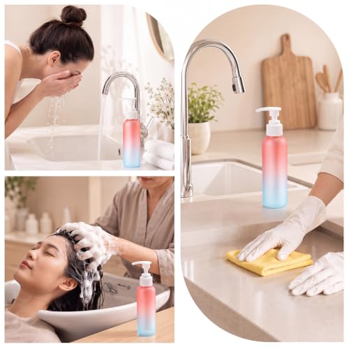 Nuenen 48 Pcs 4oz/120ml Lotion Bottles with Pump, Pink Blue Gradient - color: Pink Blue Gradient