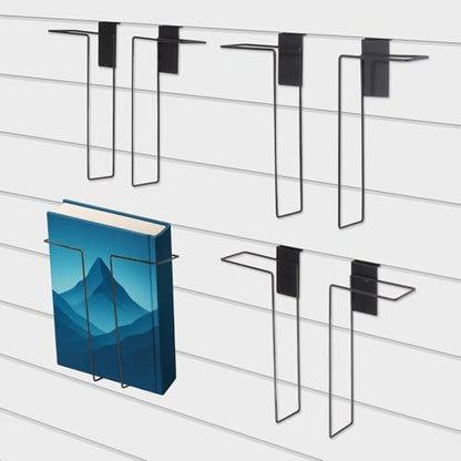 4 Pair Adjustable Literature Display for Slatwall - color: 4 Pair-Black