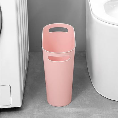 rejomiik Small Bathroom Trash Can, 3.5 Gallon Slim Garbage Can, Pink - color: Rosette Pink, size: 1 pack