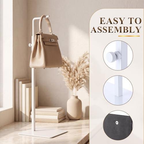 6 Pack Purse Stand Holder Handbag Display Stand, White - color: White