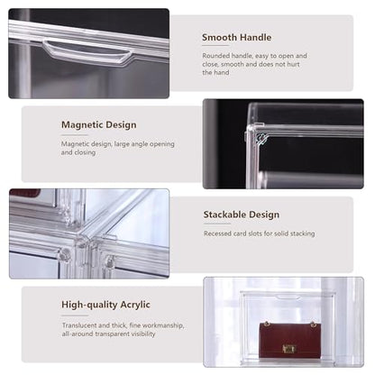 ZLLZUU Purse Organizer for Closet, X-Large Acrylic Display Case 5 Pack - size: 5pack-X Large