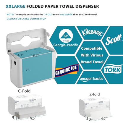Ultra Large C Fold Paper Towel Dispenser Countertop - M7 D-3409 Lavender - color: D-44 Lavender