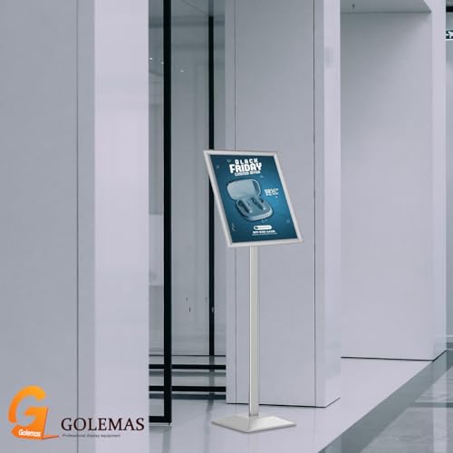Sign Stand for Display, Ultra Stable Heavy Duty Pedestal Signage Holder - size: 8.5x11 3Pack, style: Silver