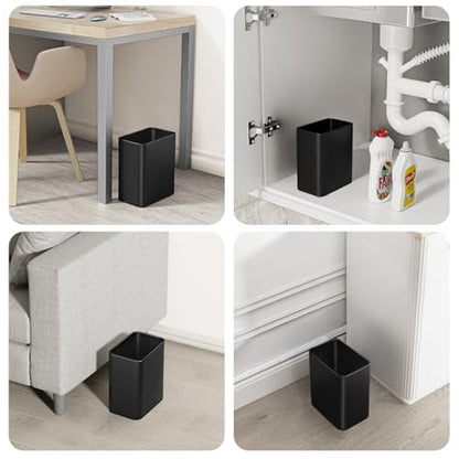 Cesun Small Bathroom Trash Can, 2.1 Gallons, Under Sink Wastebasket, Black - color: Black