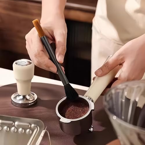 4 PCS Coffee Grinder Cleaning Brush, Espresso Brush Accessories Machine Cleaning Brush for Barista and Home Kitchen - color: Black-4 PCS