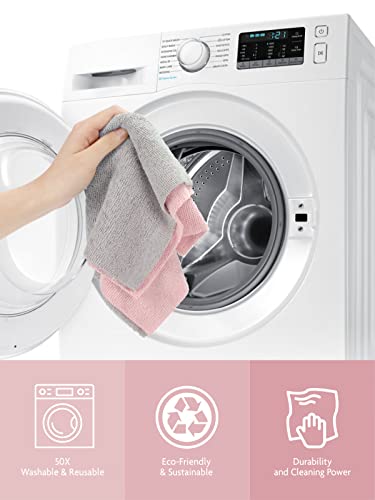 Fantasticlean Microfiber Cleaning Cloth Roll -75 Pack, 12" x 12" (Pink) - color: Pink, size: 75 pack