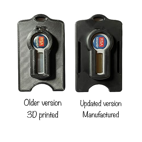 FicaraCo RSA and ID Badge Holder *Nearly Indestructible* (Single RSA ID Badge Holder - Midnight Black) - style: Single RSA ID Badge Holder (Midnight Black)