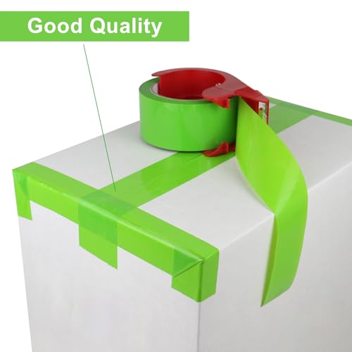 BOMEI PACK Light Green Packing Tape 2.5mil x 1.88" x 55 Yards, 3 Rolls Industrial Heavy Duty Packaging Tape for Packing Shipping Moving and Storage - color: light green