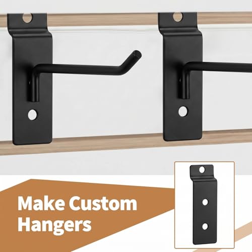 10pccs Slatwall Metal Plate Mount Backplate Mounting Adapter to Make Items Slatwall Compatible Heavy Duty Steel Bracket with 3 Pre-drilled Holes Backplate for Secure Displays (Black) - style: Black