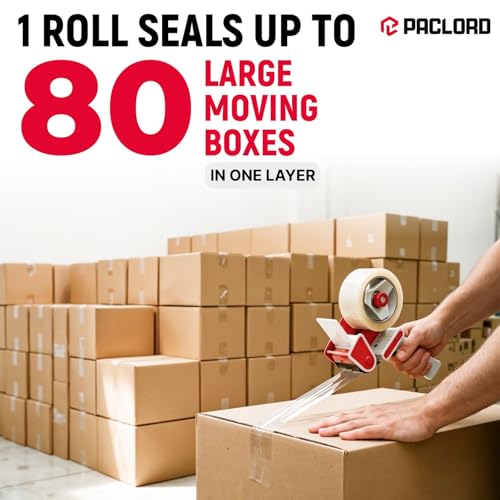 2" x 110 Yards Clear Packing Tape, Pack of 4 - Heavy-Duty 2.6 Mil Thick Carton Sealing Tape with Industrial Strength Adhesion for Packaging, Moving, or Shipping Boxes - size: 2" x 110 Yards, style: Pack of 4