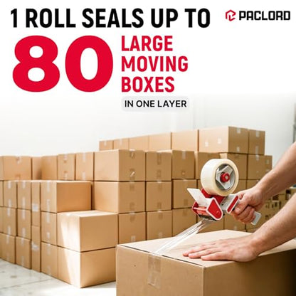 2" x 110 Yards Clear Packing Tape, Pack of 4 - Heavy-Duty 2.6 Mil Thick Carton Sealing Tape with Industrial Strength Adhesion for Packaging, Moving, or Shipping Boxes - size: 2" x 110 Yards, style: Pack of 4