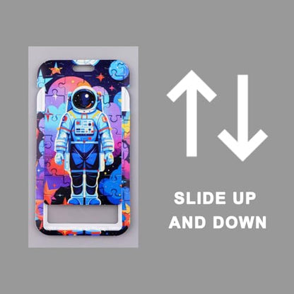 Astronaut Badge Holder with Silky Neck Lanyard, Plastic Card Holder with Heavy Duty Retractable Reel Clip, Cool Spaceman Lanyard with Keychain for Kids, Boys, Men - color: Spaceman