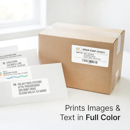 4" X 1.33" Matte White Printable Address Labels (30 Sheets, 420 Stickers) - size: 4" X 1-1/3"