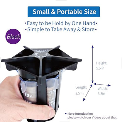 Byteen8 Manual Coin Counter Coin Sorter and Wrapper Machine, Easy to use