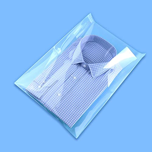 iMailer - 200 Count - 12" x 15" Self Seal Clear Cellophane Bags- Resealable Plastic Poly Cello Bags for Clothing, T-Shirts, Pants - size: 12x15 Inch (Pack of 200)
