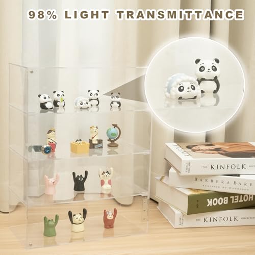 4 Shelf Acrylic Display Case with Lock, Cabinet for Collectibles - size: Acrylic Display Case-4