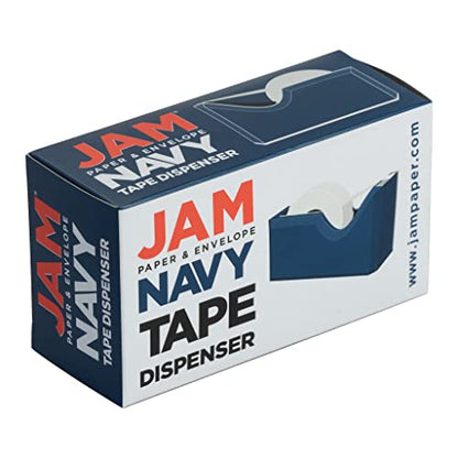 JAM PAPER Colorful Desk Tape Dispensers - Navy Blue - Sold Individually - color: Navy Blue, size: Pack of 1