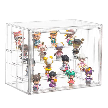 4 Layer Stackable Acrylic Figure Case for Collectibles Display Box,1 Pack - size: XLarge 1Pack
